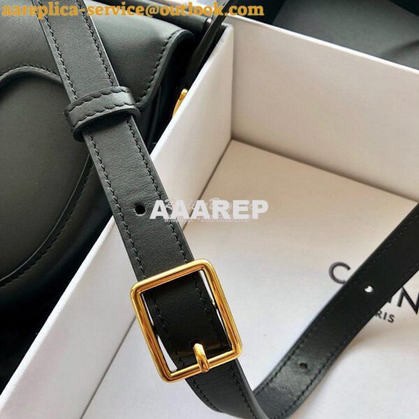 Replica Celine Small Besace 16 Bag in Natural Calfskin 188013 Black 13