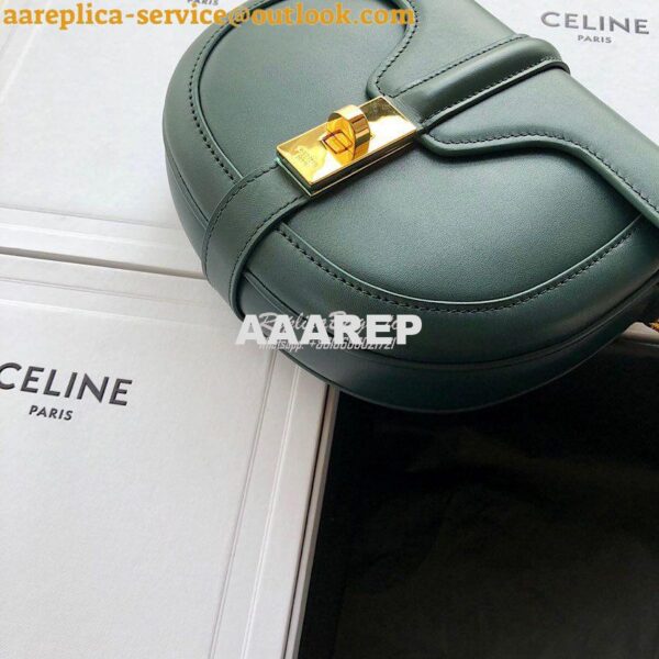 Replica Celine Small Besace 16 Bag in Natural Calfskin 188013 Green 7