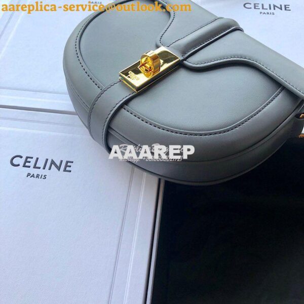 Replica Celine Small Besace 16 Bag in Natural Calfskin 188013 Grey 6