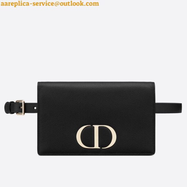 Replica Dior 30 Montaigne 2 In 1 Belt Bag In Black Calfskin 3