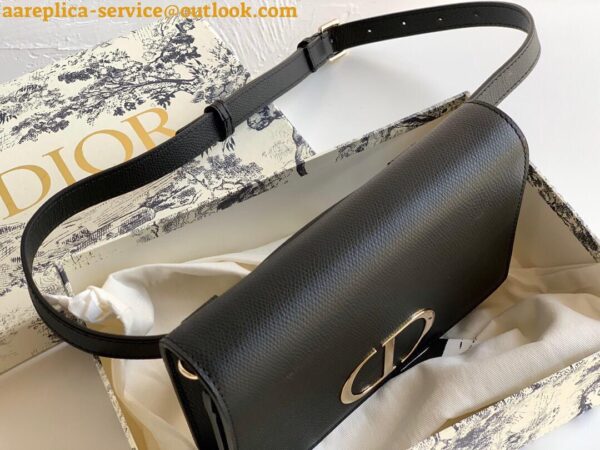 Replica Dior 30 Montaigne 2 In 1 Belt Bag In Black Calfskin 5