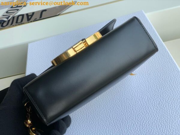 Replica Dior 30 Montaigne Avenue Bag In Black Box Calfskin 5