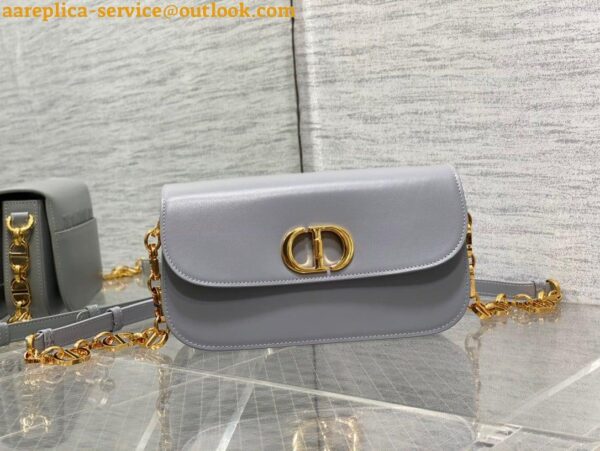 Replica Dior 30 Montaigne Avenue Bag In Grey Box Calfskin 5