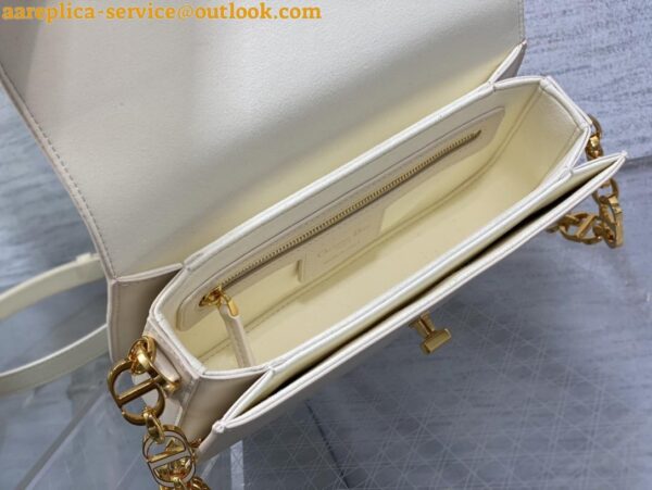 Replica Dior 30 Montaigne Avenue Bag In White Box Calfskin 9