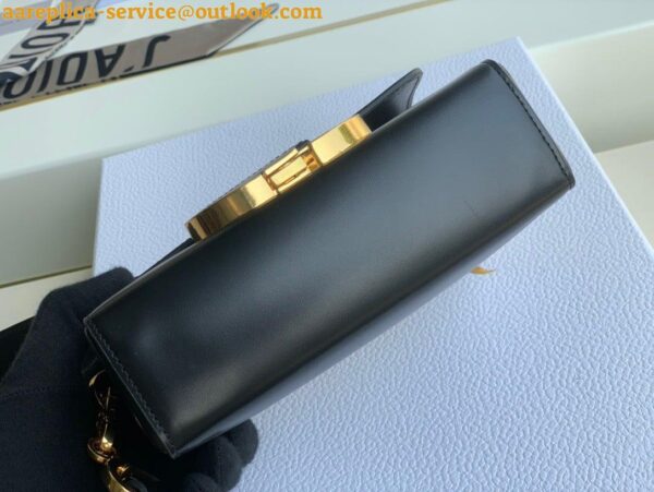 Replica Dior 30 Montaigne Box Bag In Black Box Calfskin 13