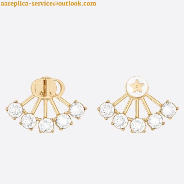 Replica Dior Tribales Earrings in Metal and White Pearls and Multicolor Crystals 4