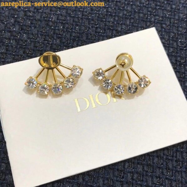 Replica Dior Tribales Earrings in Metal and White Pearls and Multicolor Crystals 7