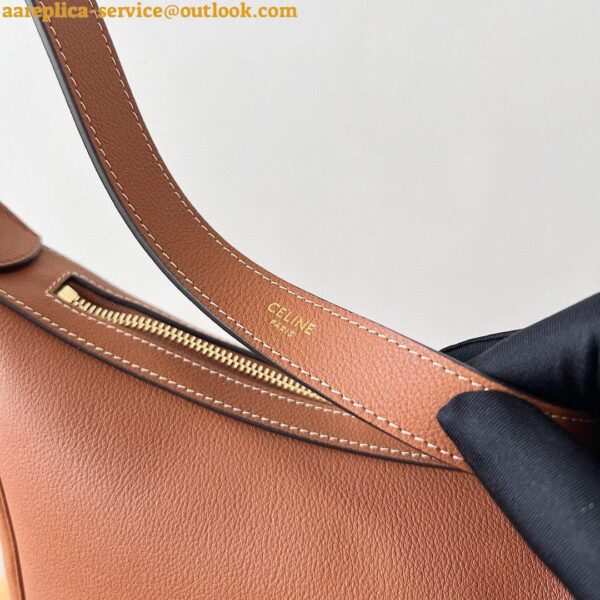 Replica Celine Heloise Cuir Triomphe Bag in Brown Calfskin 10