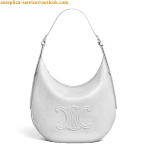 Replica Celine Heloise Cuir Triomphe Bag in White Calfskin