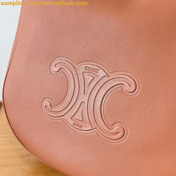 Replica Celine Heloise Cuir Triomphe Bag in Brown Calfskin 13