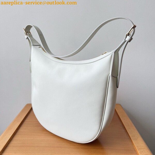 Replica Celine Heloise Cuir Triomphe Bag in White Calfskin 3