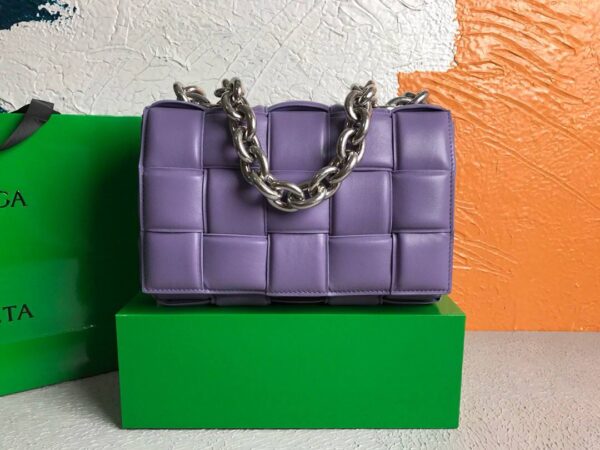 Replica Bottega Veneta BV 20206 Chain Cassette 631421 Purple Silver 3