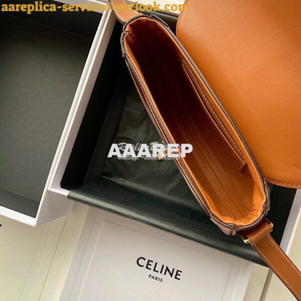 Replica Celine Small Besace 16 Bag in Natural Calfskin 188013 Tan 10