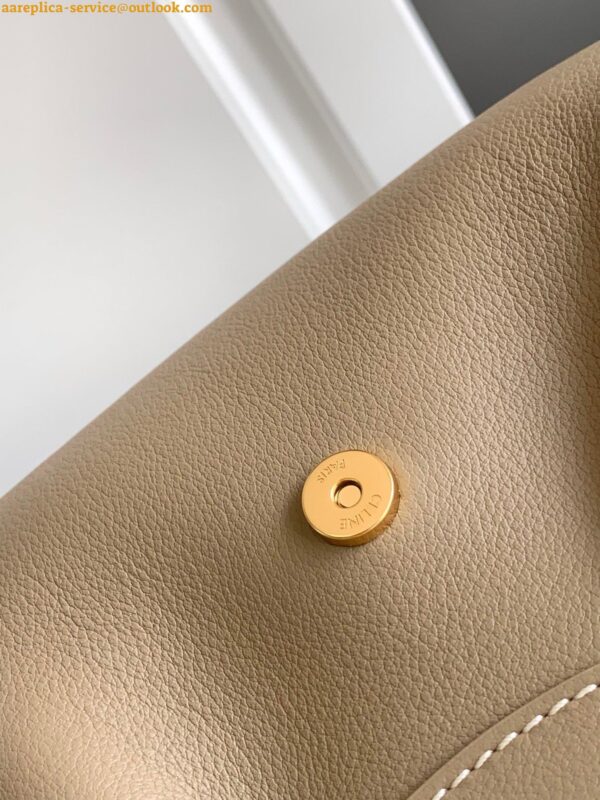 Replica Celine Medium Polly Bag in Brown Sepia Calfskin 4