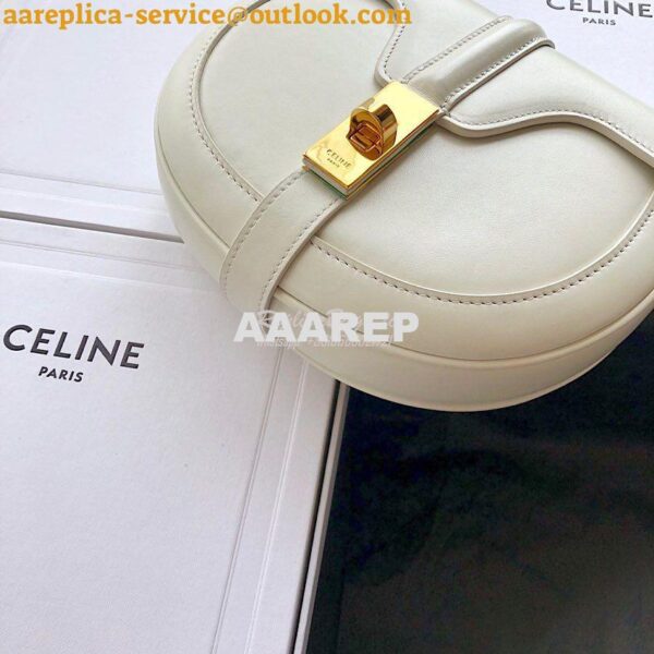 Replica Celine Small Besace 16 Bag in Natural Calfskin 188013 White 6