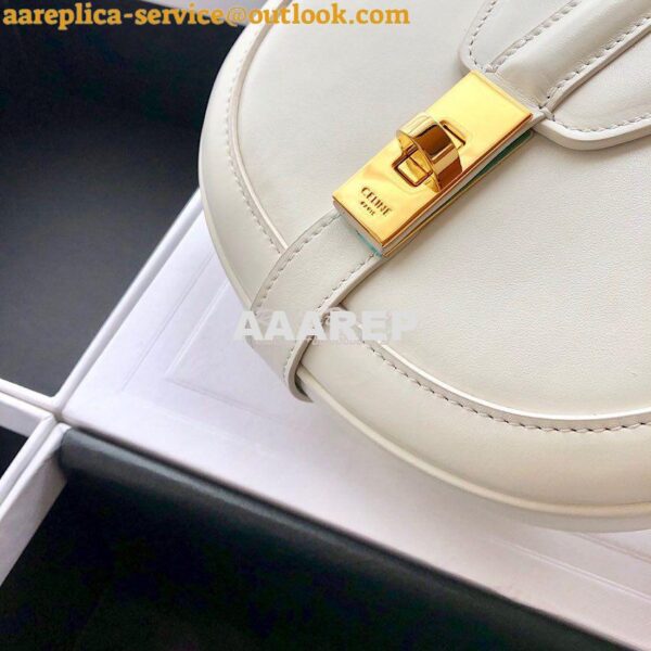 Replica Celine Small Besace 16 Bag in Natural Calfskin 188013 White 7