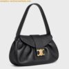 Replica Celine Medium Polly Shoulder Bag in Black Calfskin