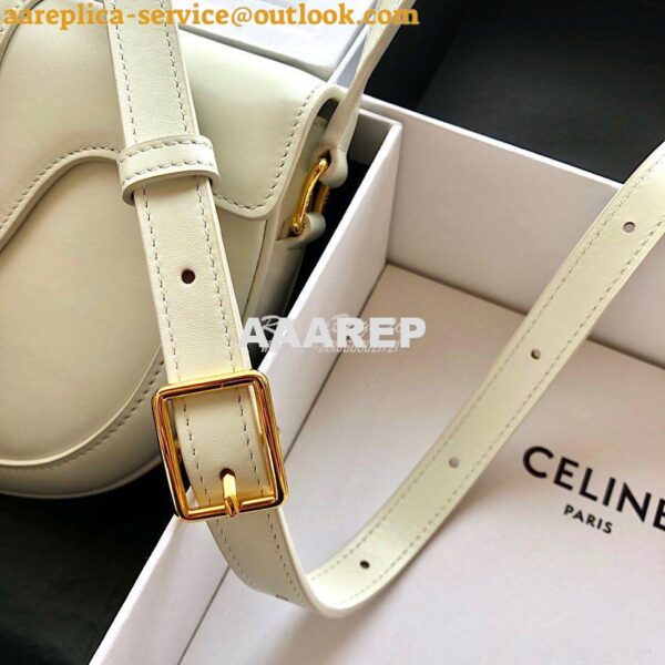 Replica Celine Small Besace 16 Bag in Natural Calfskin 188013 White 11