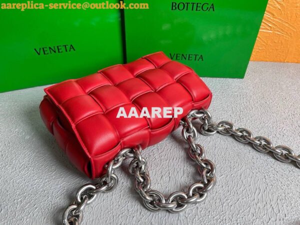 Replica Bottega Veneta BV 20206 Chain Cassette 631421 Red Silver 8