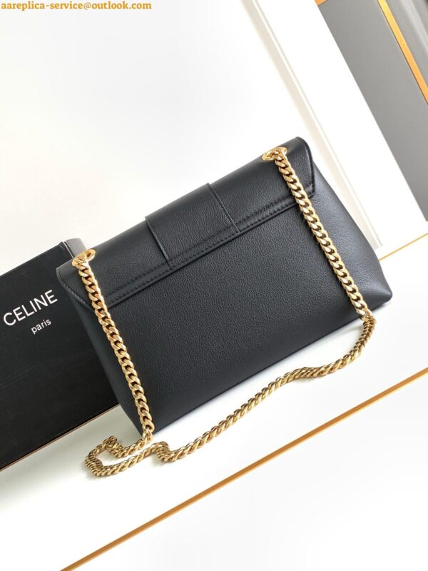 Replica Celine Medium Victoire Bag in Black Calfskin 5