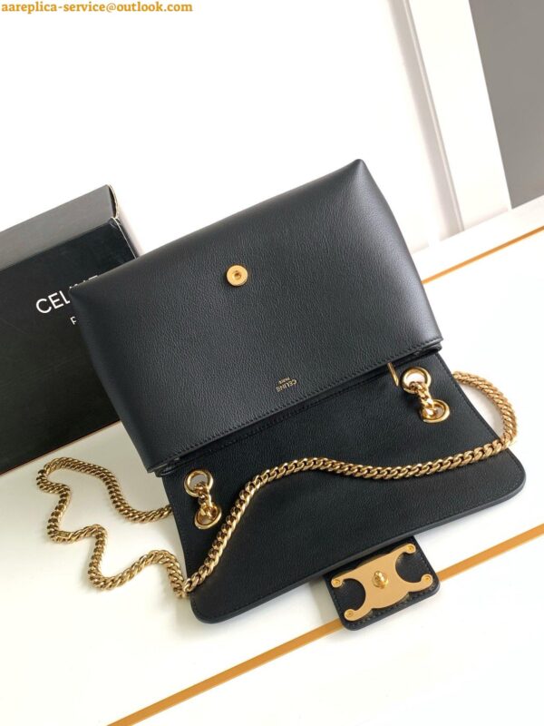 Replica Celine Medium Victoire Bag in Black Calfskin 7