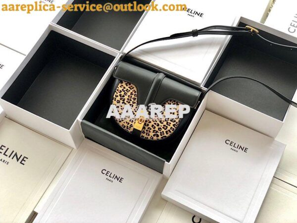 Replica Celine Small Besace 16 Bag in Pony Calfskin With Leopard Print 3