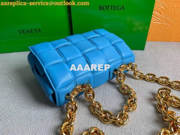 Replica Bottega Veneta BV 20206 Chain Cassette 631421 Sky Blue Gold 8