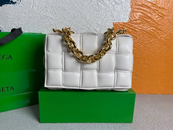 Replica Bottega Veneta BV 20206 Chain Cassette 631421 White Gold 3