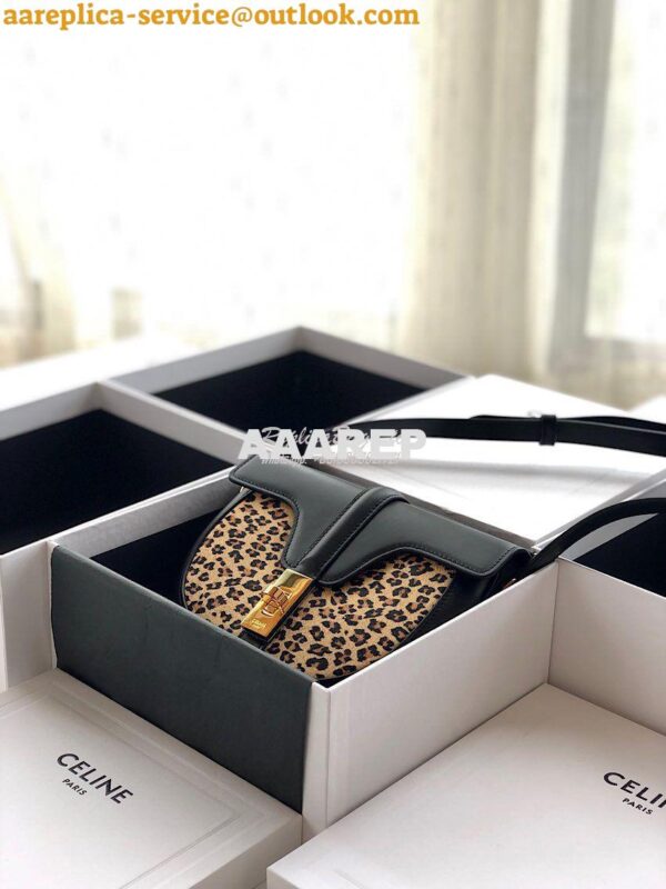 Replica Celine Small Besace 16 Bag in Pony Calfskin With Leopard Print 7