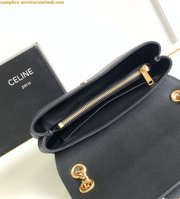 Replica Celine Medium Victoire Bag in Black Calfskin 11