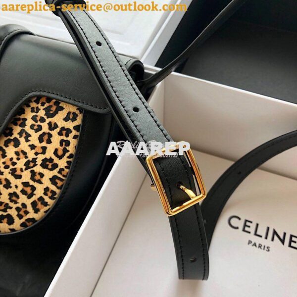 Replica Celine Small Besace 16 Bag in Pony Calfskin With Leopard Print 13