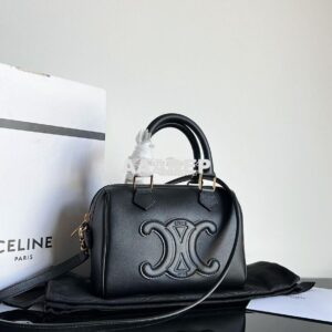 Replica Celine Small Boston In Smooth Calfskin 113773 Black 2