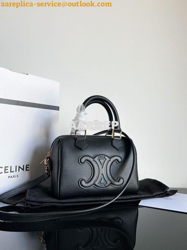 Replica Celine Small Boston In Smooth Calfskin 113773 Black 4