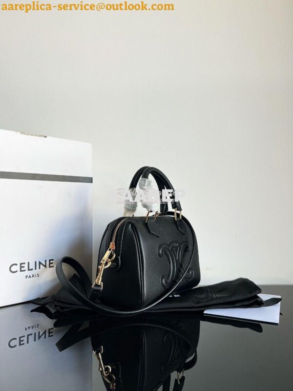 Replica Celine Small Boston In Smooth Calfskin 113773 Black 5