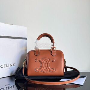 Replica Celine Small Boston In Smooth Calfskin 113773 Tan