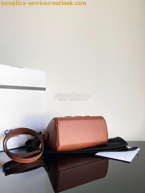 Replica Celine Small Boston In Smooth Calfskin 113773 Tan 18