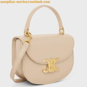 Replica Celine Mini Besace Clea Bag in Nude Calfskin