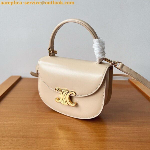 Replica Celine Mini Besace Clea Bag in Nude Calfskin 5