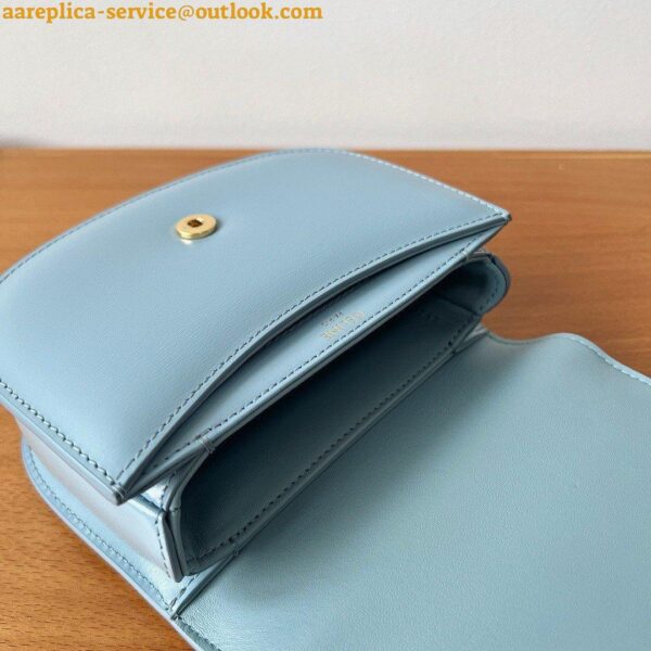 Replica Celine Mini Besace Clea Bag in Pale Blue Calfskin 9