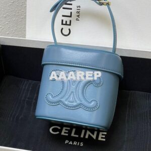 Replica Celine Small Box Cuir Triomphe In Smooth Calfskin 199263 Denim