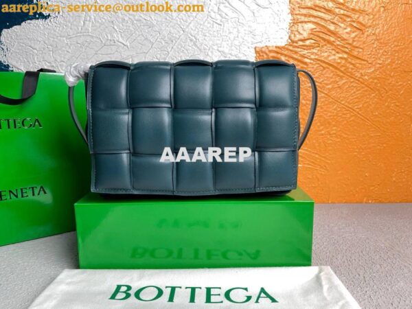 Replica Bottega Veneta BV 20206 Padded Cassette 591970 Dark Green Silver 2