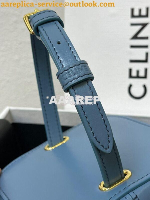 Replica Celine Small Box Cuir Triomphe In Smooth Calfskin 199263 Denim 11