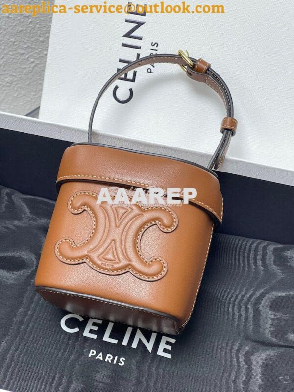 Replica Celine Small Box Cuir Triomphe In Smooth Calfskin 199263 Tan 3