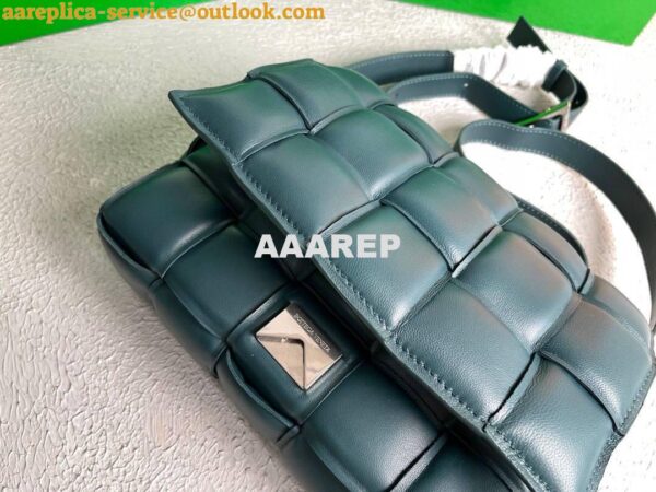 Replica Bottega Veneta BV 20206 Padded Cassette 591970 Dark Green Silver 10