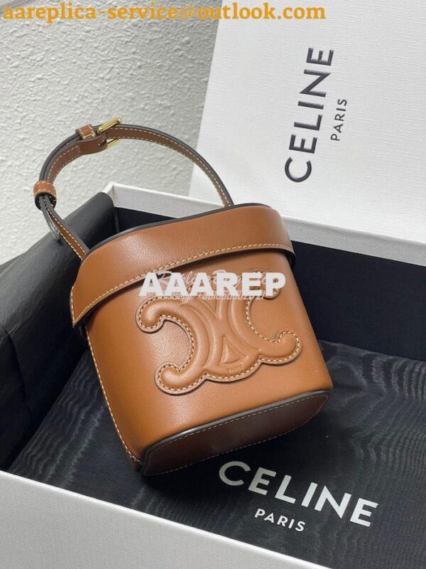 Replica Celine Small Box Cuir Triomphe In Smooth Calfskin 199263 Tan 5