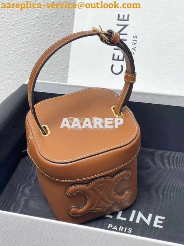 Replica Celine Small Box Cuir Triomphe In Smooth Calfskin 199263 Tan 7