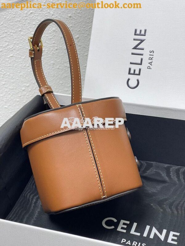 Replica Celine Small Box Cuir Triomphe In Smooth Calfskin 199263 Tan 8