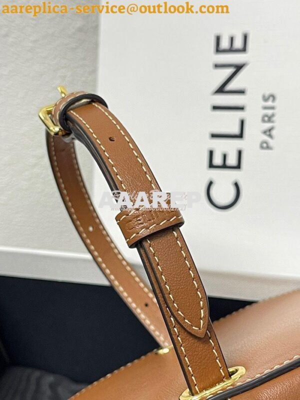 Replica Celine Small Box Cuir Triomphe In Smooth Calfskin 199263 Tan 9