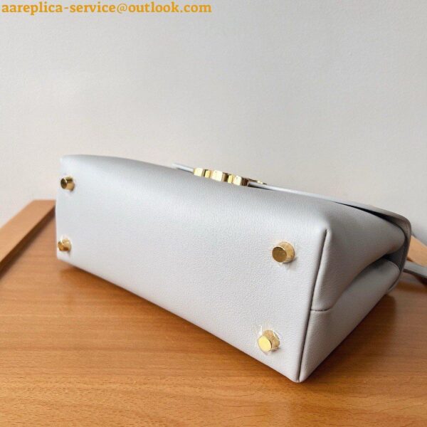 Replica Celine Nino Medium Bag in Cloudy Grey Calfskin 7