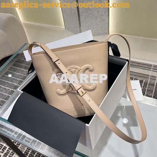 Replica Celine Small Bucket Cuir Triomphe In Smooth Calfskin 198243 Nu 3